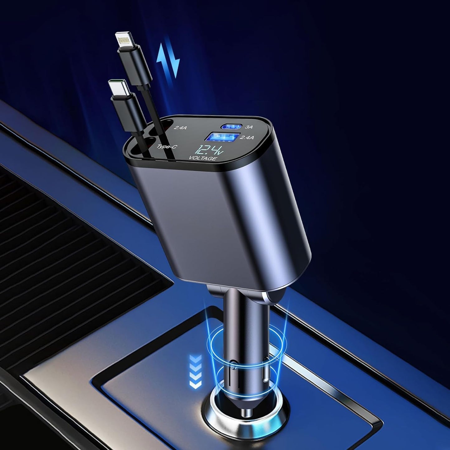120V Retractable Car Charger