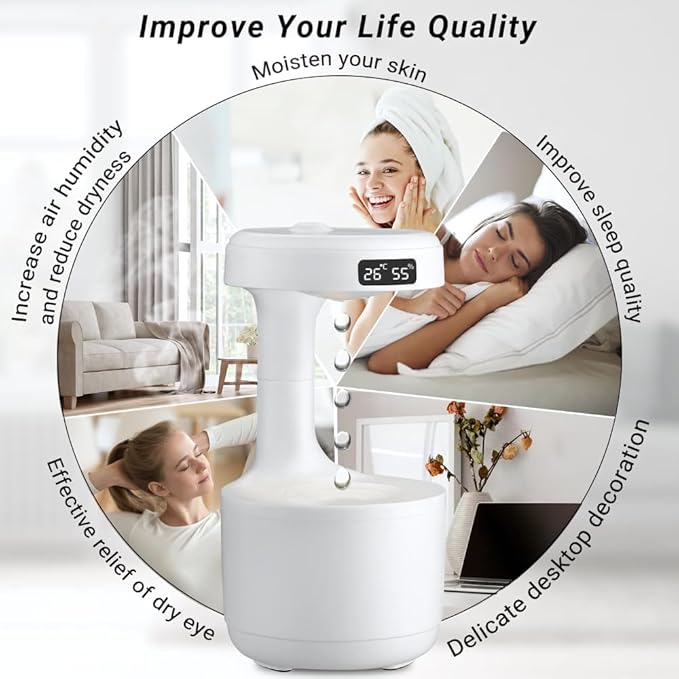 ✨ Anti-Gravity Water Droplet Humidifier 🌊