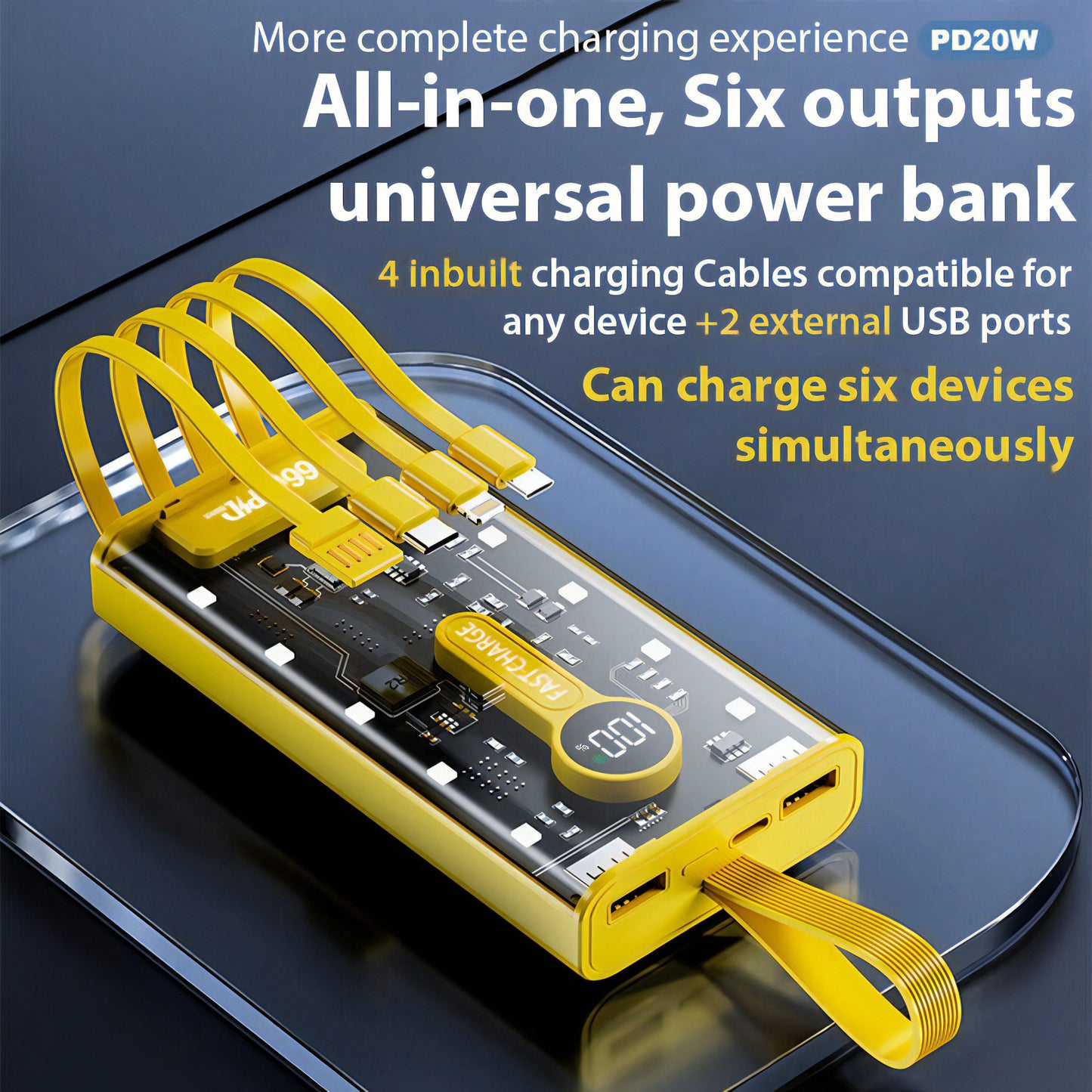 Transparent 10,000mAh Power Bank